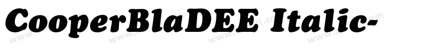 CooperBlaDEE Italic字体转换